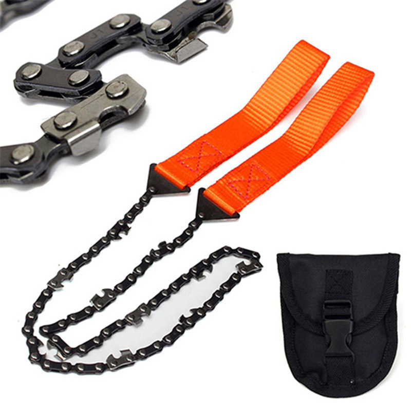 Hot Sale 40-inch Portable Survival Chain Saw Chainsaws Camping Hiking Tool Pocket Hand Tool Pouch Outdoor Pocket Chain Saw