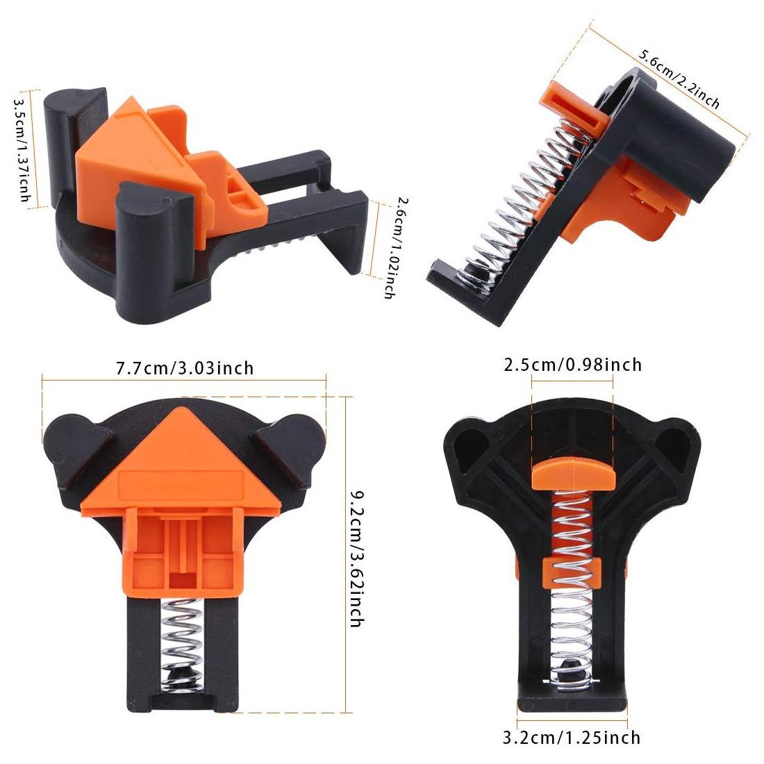 NEW 4 pcs 60/90/120 Degree Right Angle Wood Box Clamp Set Right Angle Clamp Fixing Clips Picture Frame Corner Clamp Woodworking