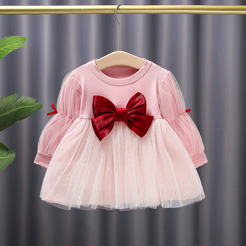 Spring New Baby Girl Princess Dress Kids Long Sleeve Clothes Toddler Birthday Dress Birthday Party Outfits