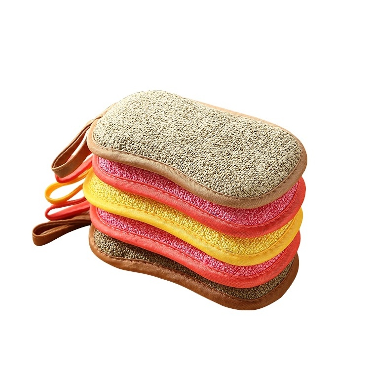 Bearfamily microfiber sponge dishes washing sponge Kitchen Cleaning Sponge for dish clean microfiber