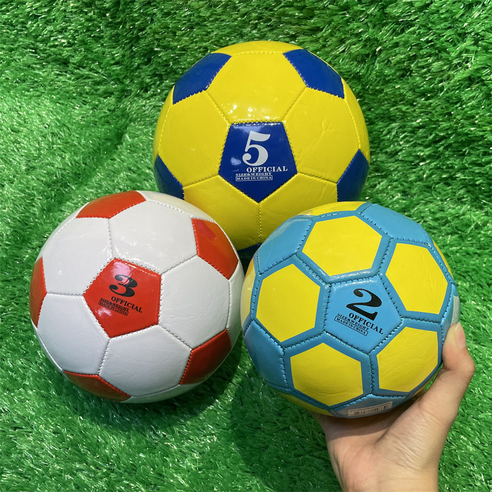 Sport Soccer Balls Match Training Durable Rubber Bladder 12 Panels PU PVC Leather Machine Stitched Official Size 5 Football