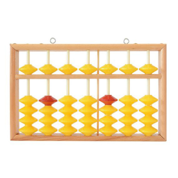 Teacher Student Education Math Counting Hanging Wood Frame 7 Rods Soroban Wooden Abacus For Kids