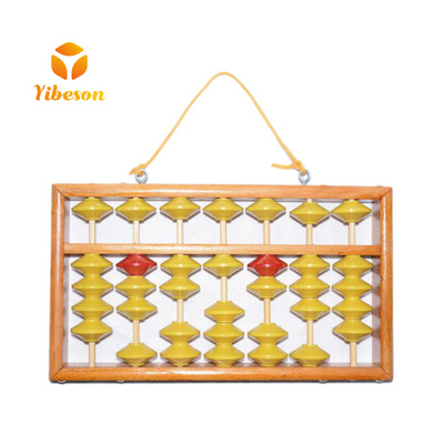 Teacher Student Education Math Counting Hanging Wood Frame 7 Rods Soroban Wooden Abacus For Kids