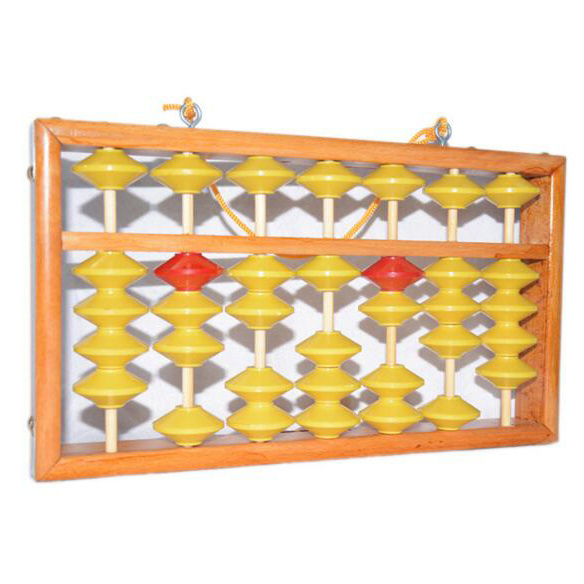 Teacher Student Education Math Counting Hanging Wood Frame 7 Rods Soroban Wooden Abacus For Kids