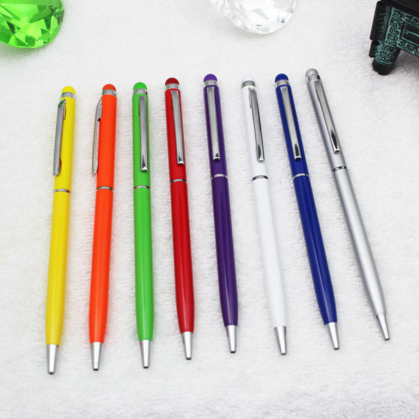 JDB-LO95 Custom Logo Slim and thin metal ballpoint touch pen stainless steel classic cross ball point pen