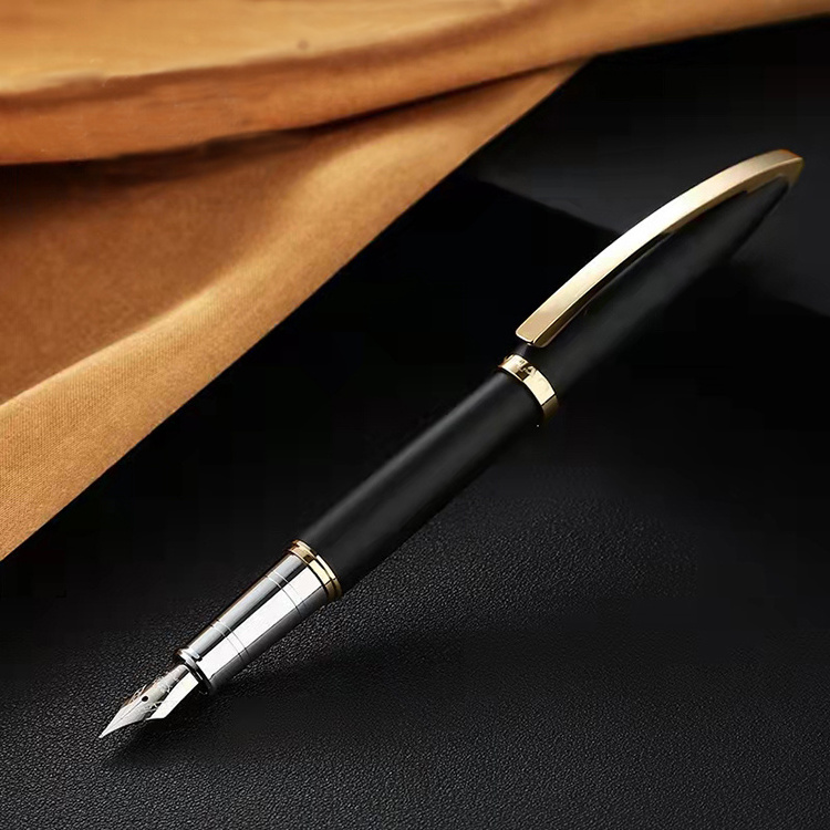 Jinhao 156 high end black customized logo professional business student writing calligraphy fountain pen