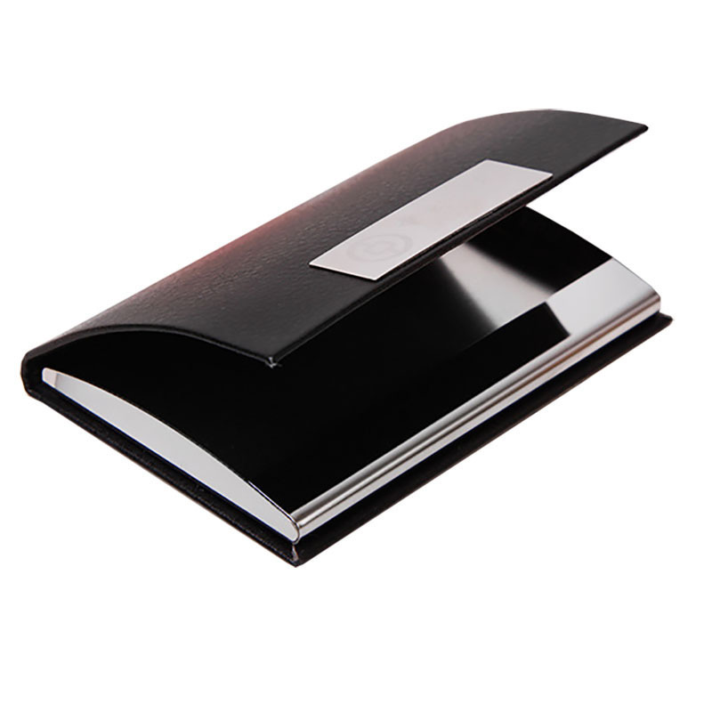 Fashion creative gifts wholesale card case box business metal stainless steel business magnetic card holder