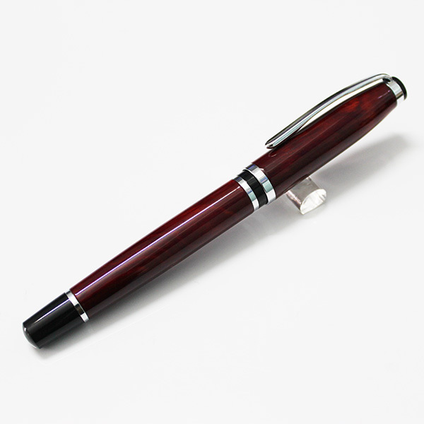 RCGS-034 Hot Sale Baoer Metal Custom Logo Red Black Pen Classic Elegance Roller Ball Point Ballpoint Pen Set With Box