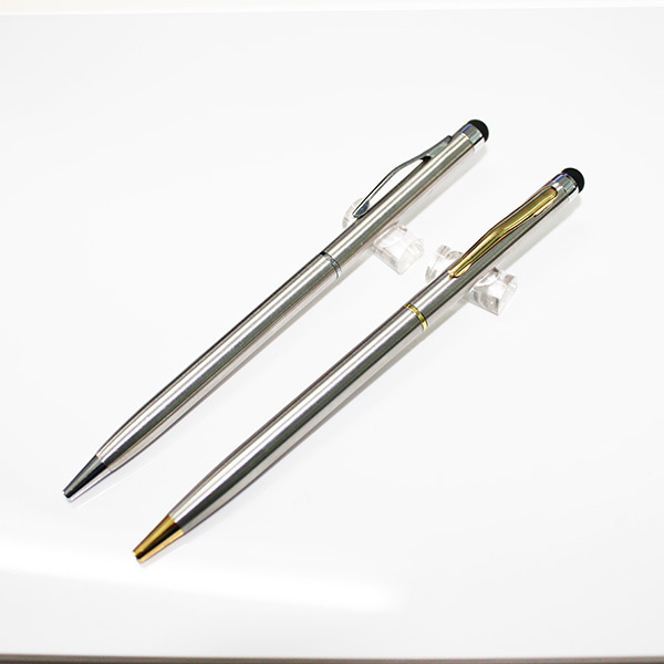 JDB-LO95 Custom Logo Slim and thin metal ballpoint touch pen stainless steel classic cross ball point pen