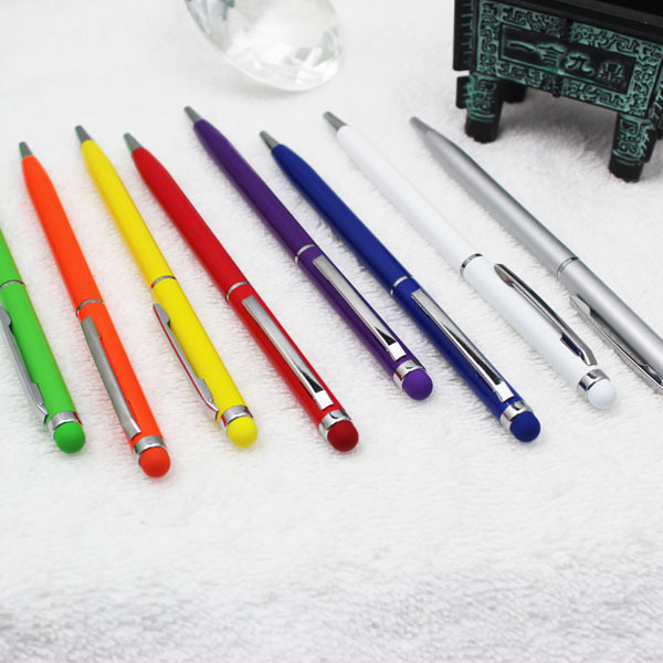 JDB-LO95 Custom Logo Slim and thin metal ballpoint touch pen stainless steel classic cross ball point pen