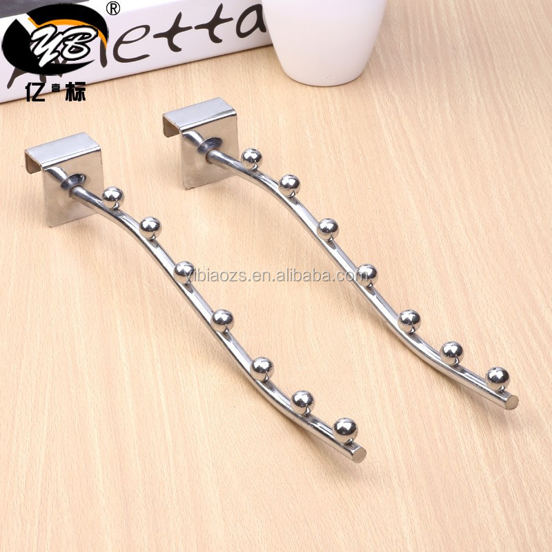 cheap metal tube bar hardware display bar balls hooks for clothes hanger hanging