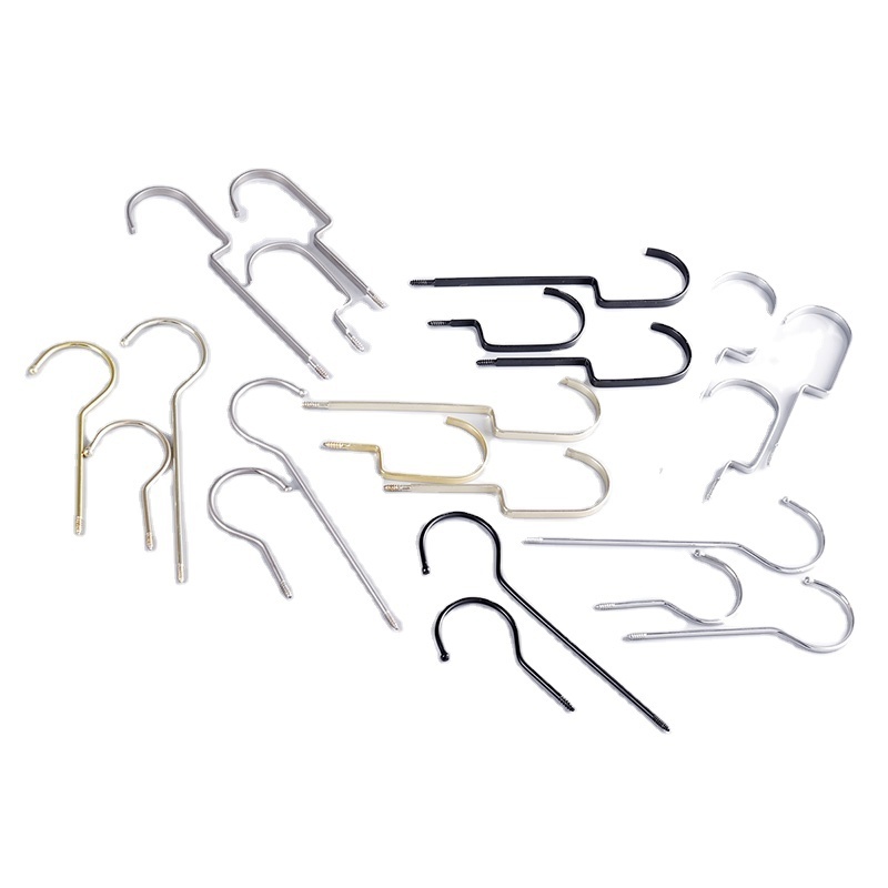 Wholesale cheap retail gold and black Hooks metal hooks for wooden clothes hangers