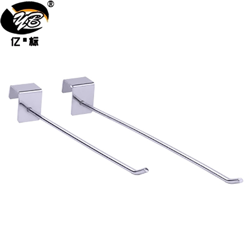 Metal snap single wire chrome-plating hanging accessories silver wire display hooks for supermarket Jewellery