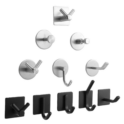 Heavy duty stainless steel self adhesive bathroom kitchen 3m hook  Adhesive wall Hooks