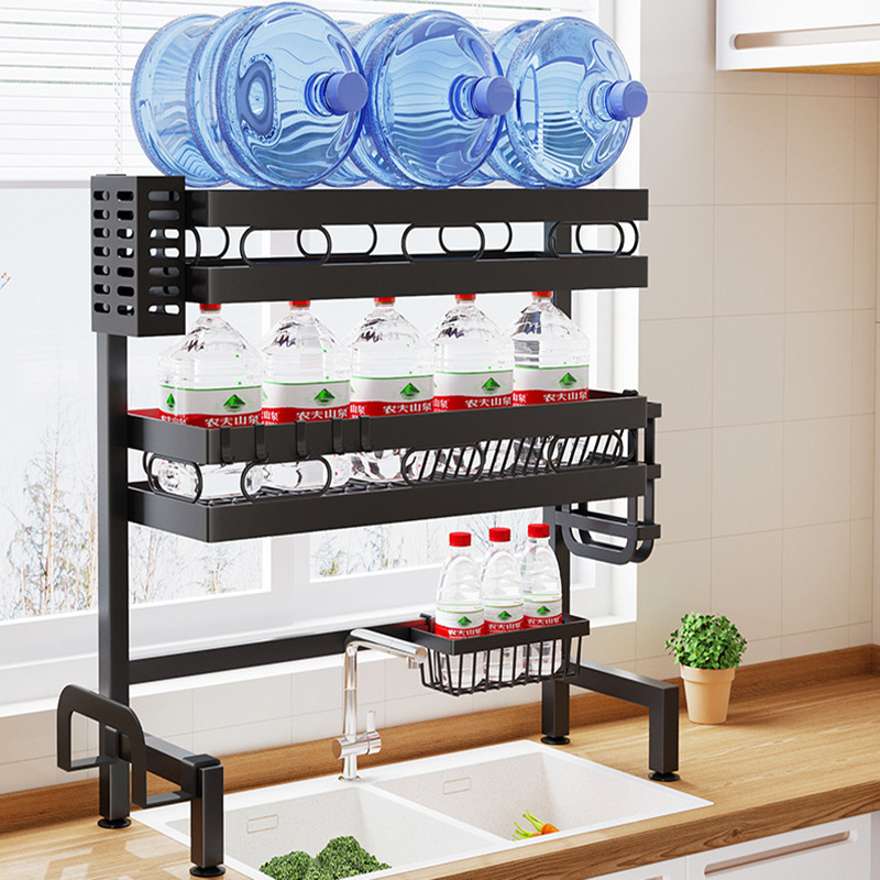 Kitchen Standing Stainless Steel Storage Holders Kitchen over the sink dish drying rack