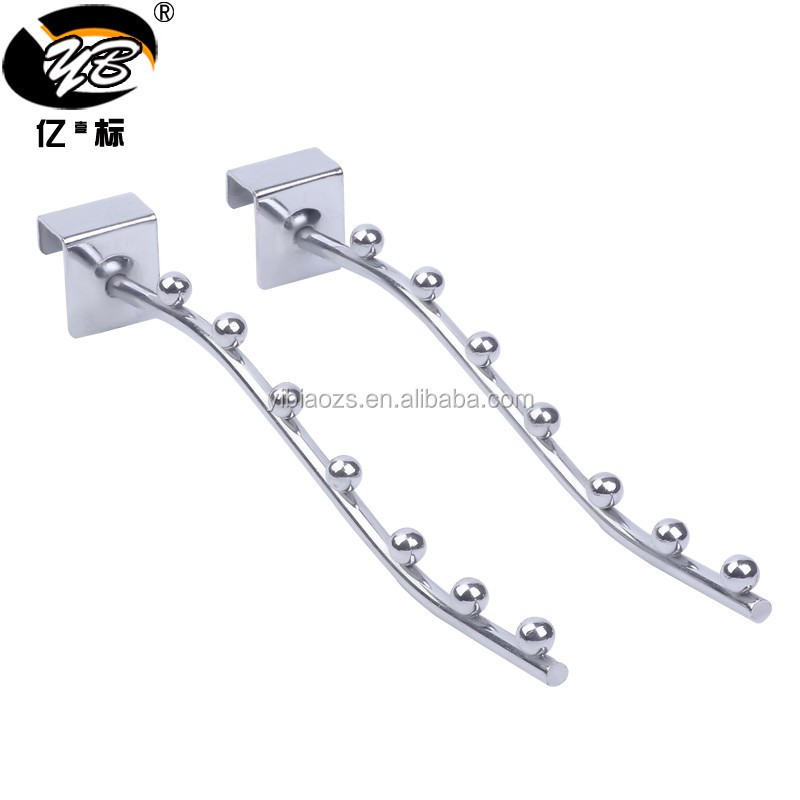 cheap metal tube bar hardware display bar balls hooks for clothes hanger hanging