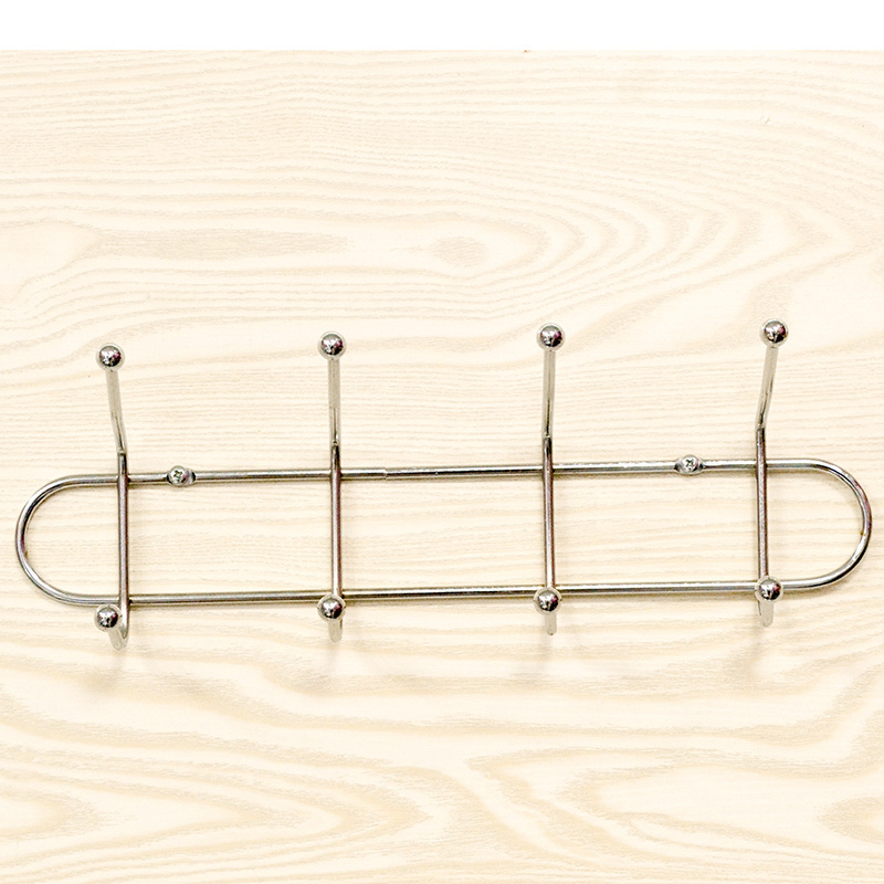 Stainless steel over the door 8 hooks organizer double row over the door hooks