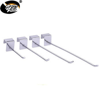 Metal snap single wire chrome-plating hanging accessories silver wire display hooks for supermarket Jewellery