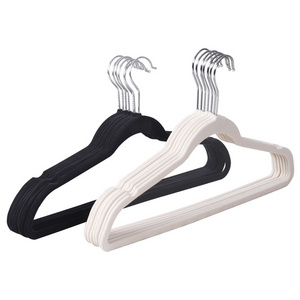 2 colors  Flocked Velvet Non-Slip Suit Clothes Hanger with 360 Degree Swivel Hook