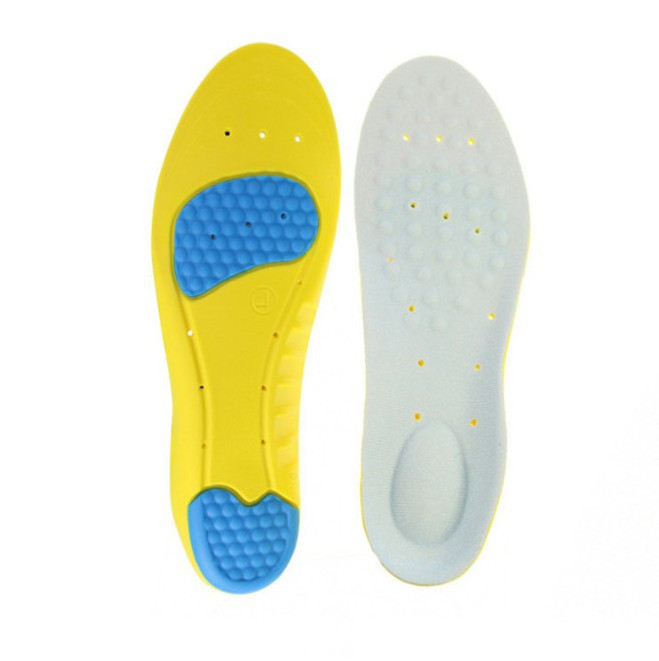 Super Comfortable Sports Insoles Shock Absorption Inserts Plantar Fasciitis Orthotic Heel Pain Relief PU Form Memory Foam Insert