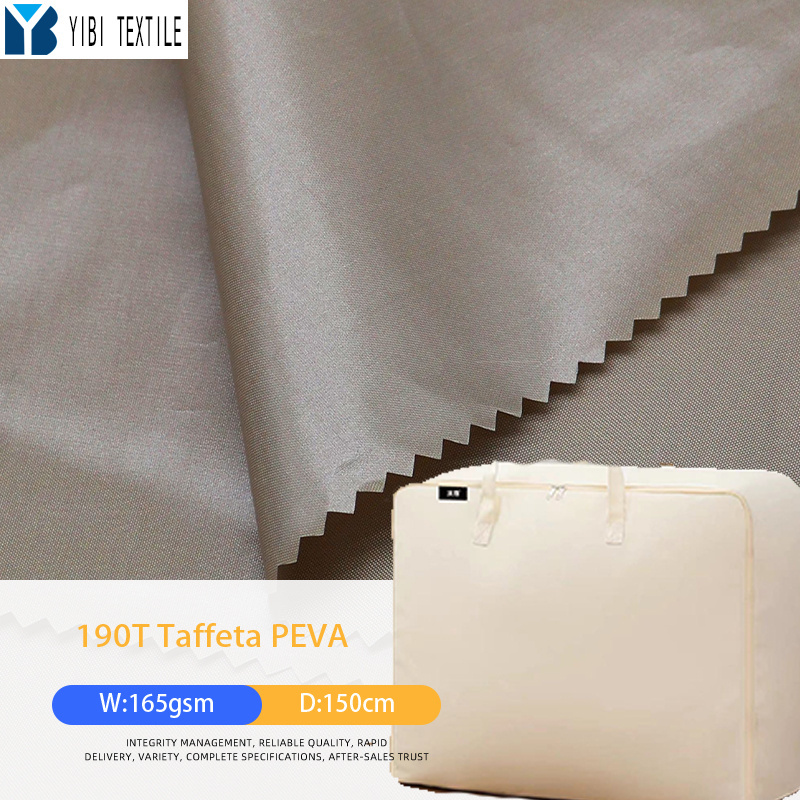 190T polyester taffe PEVA environmentally friendly new material with water pressure of 10000MM suitable for tents and raincoats