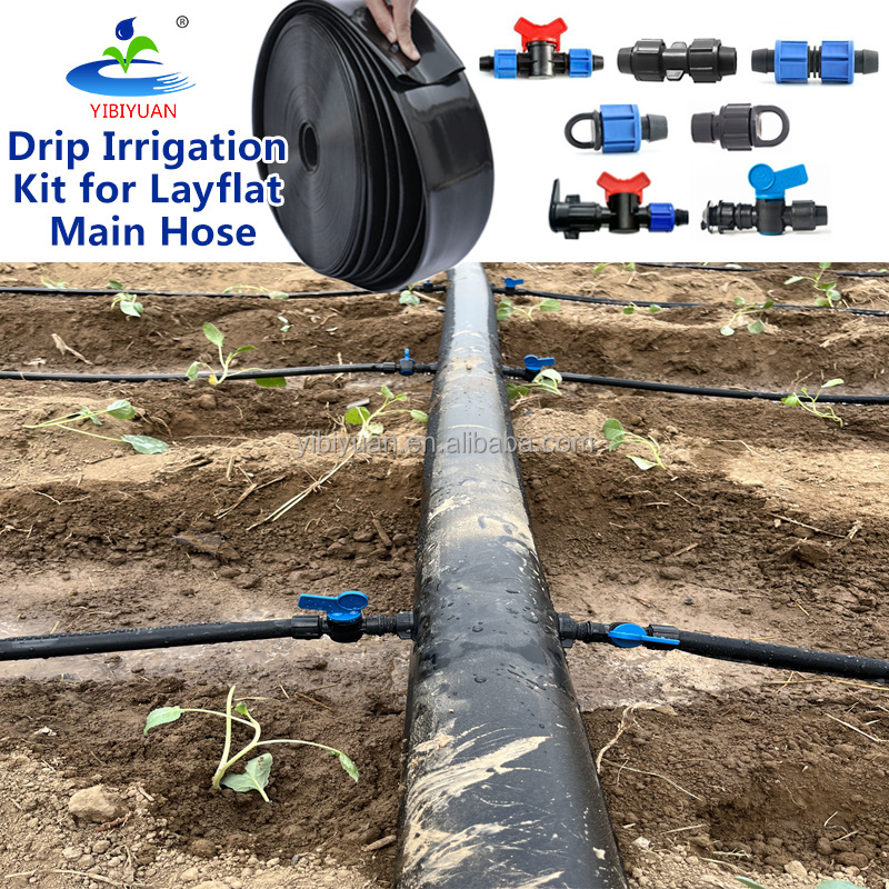 Farm water hose pipe drip irrigation tape roll 16mm drip line fitting coupling 10 acres of land drip irrigation system