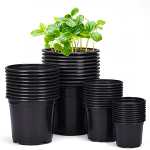 Disposable garden plants grow black flower pot 1 3 5 7 gallon small nursery pots plastic nursery pots