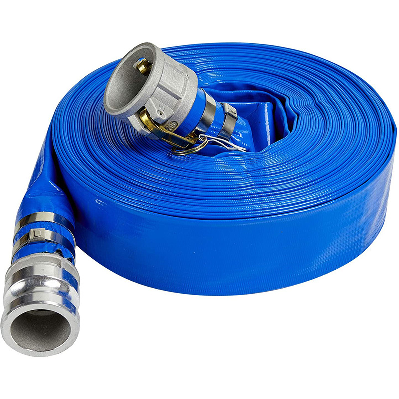 25mm 40mm 50mm lightweight garden pipe 6 inch blue canvas pvc irrigation layflat hose