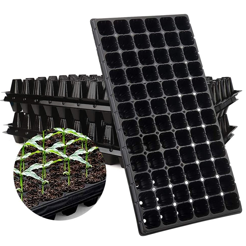 50 64 128 150 200 cell plug plastic seed trays green plant 24 72 104 holes garden seedling nursery trays for sale