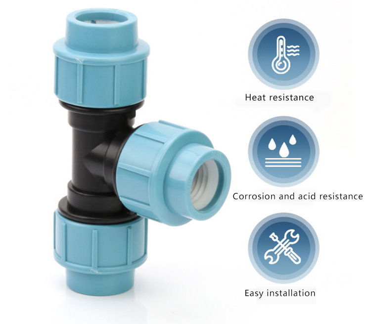 Farm 1 2 Irrigation Valve Plastic Drip Irrigation System HDPE Pipe PP Compression Fittings