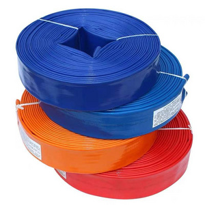 3 6 8 10 12 inch high pressure 12 bar agricultural drip irrigation layflat hose pvc orange blue pe lay flat water hose