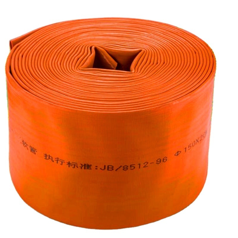 3 6 8 10 12 inch high pressure 12 bar agricultural drip irrigation layflat hose pvc orange blue pe lay flat water hose