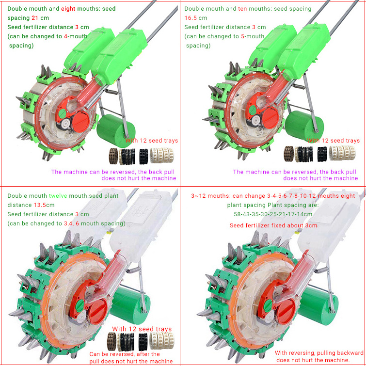 sembradora y abonadora de maiz seeder fertility seed roller planter corn manual seed planting machine