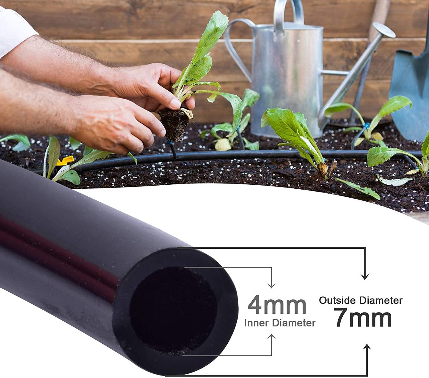 Greenhouse drip irrigation system kit 4/7mm pvc hose for garden lawn irrigation system