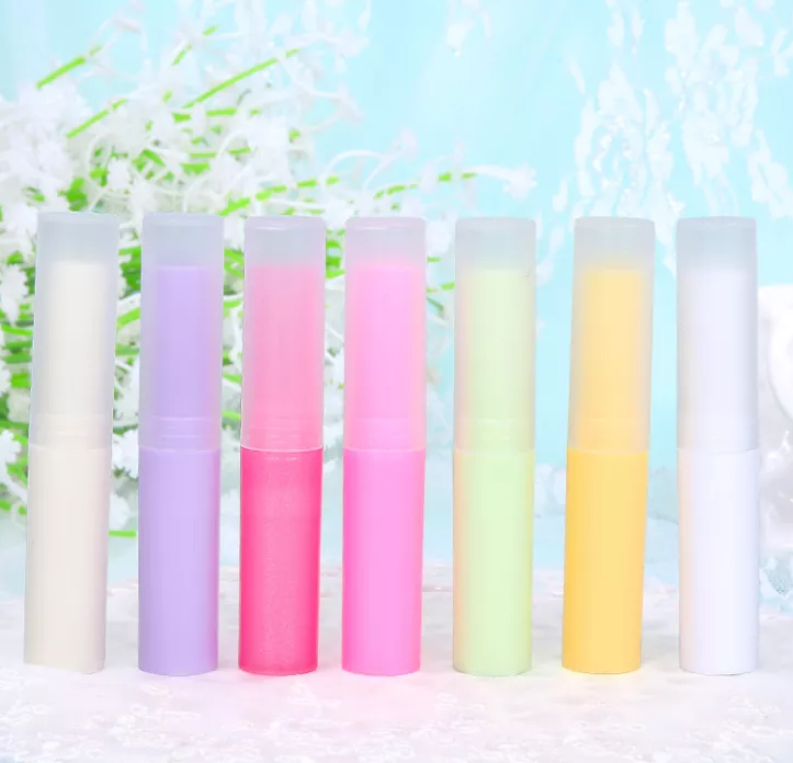 4g 5g Makeup Diy Bottle Lipstick Tube Round Empty Chapstick Container Custom Plastic Lip Balm Tube