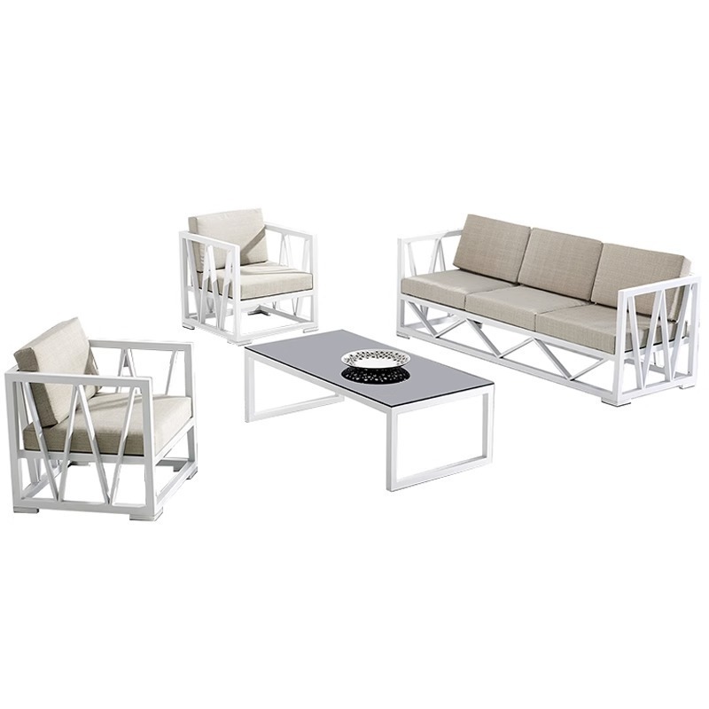 Outdoor furniture sofa set outdoor garden nordic designed modern patio aluminum sofa