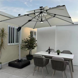 3m outdoor furniture large hanging parasol umbrella garden sun umbrellas