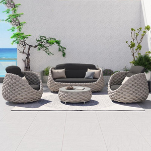 Top quality luxury outdoor aluminum furniture set outdoor furniture coffee table and chair