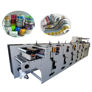 Automatic Plastic film Adhesive Label Flexo Printing Machine/Self Sticker Flexographic Printer Equipment with UV oven