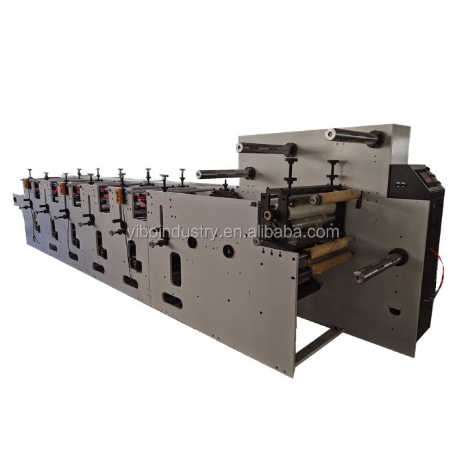 Automatic Plastic film Adhesive Label Flexo Printing Machine/Self Sticker Flexographic Printer Equipment with UV oven