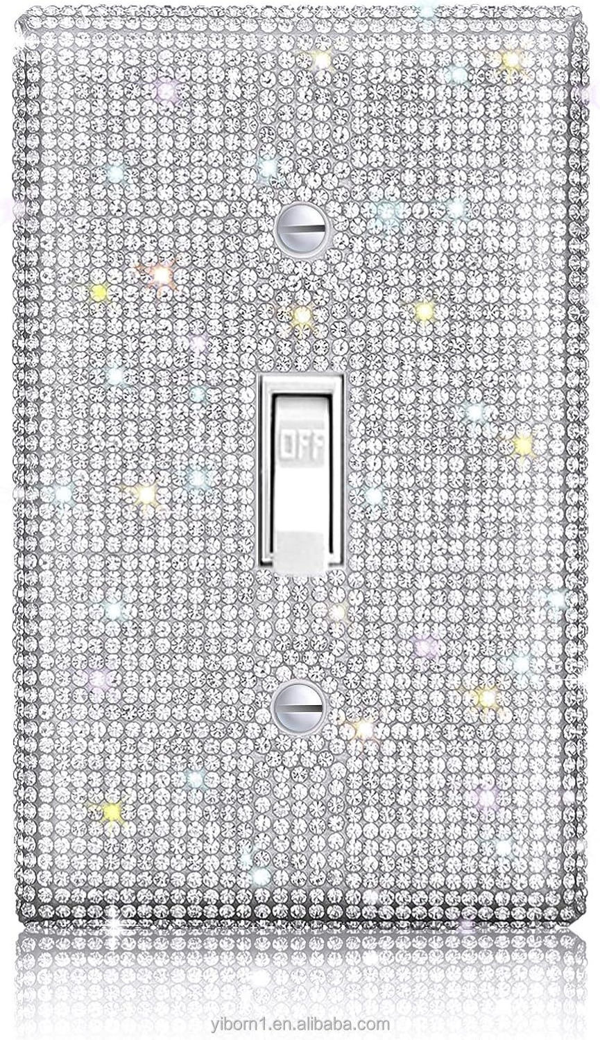 Shiny Rhinestones Wall Plate Cover Switch Outlet Covers   Decorative Bling Switch Cover