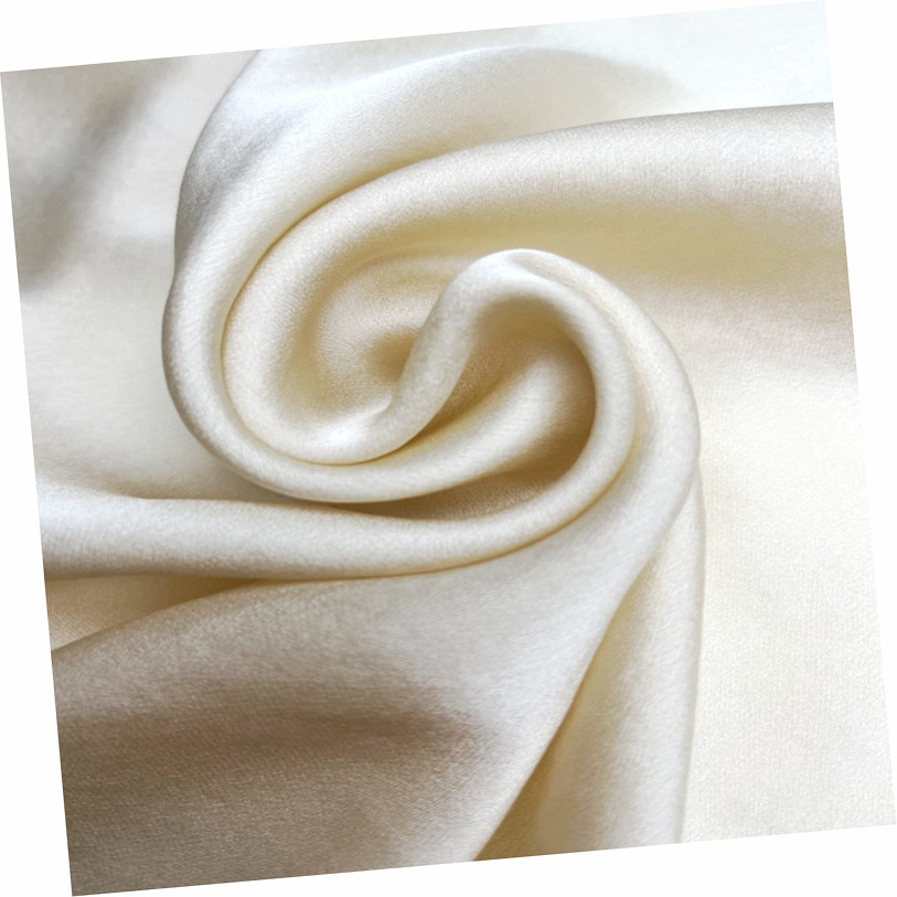 Wholesale Custom Dying19mm Silk Clothing Material 100% Pure Color Mulberry Silk Satin Fabric