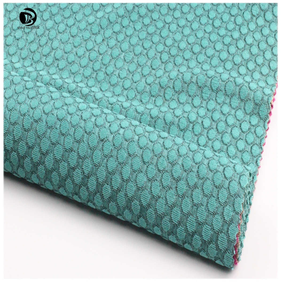 Yibo Textile Polyester dty knitted fabric jacquard with spandex for garment