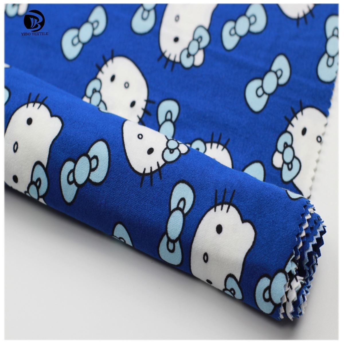 Yibo Textile Customized cartoon printed DTY brushed pajamas fabric knitting stretch fabric