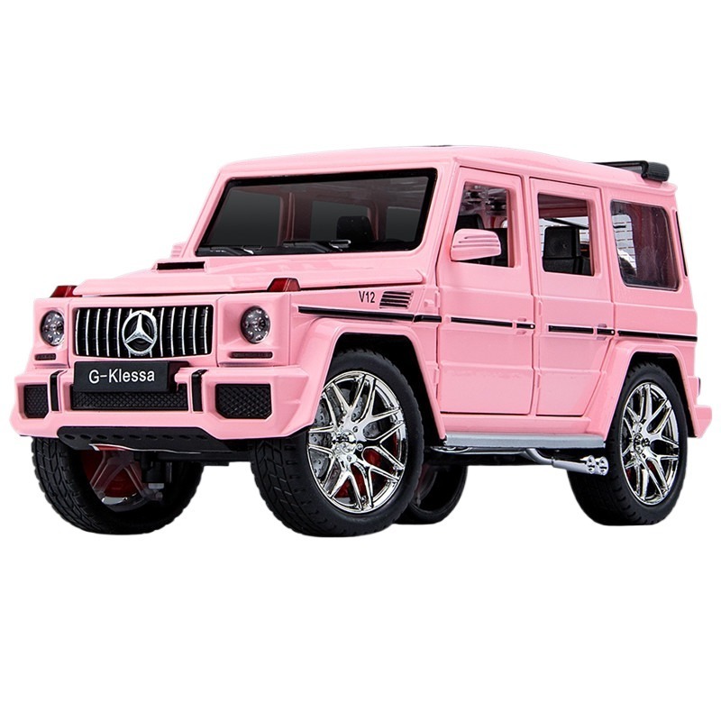 1:24 Benz g 63 Alloy diecast toys hotwheels die casting off-road car Six open doors Acousto-optic Pull-back model car Ornament