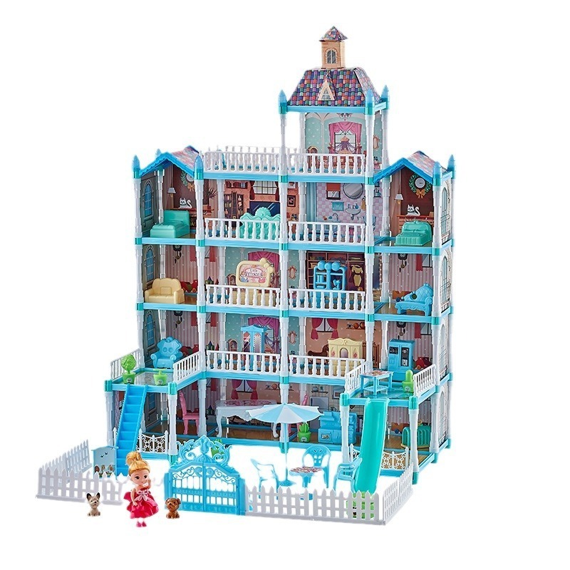 TikTok Popular doll set dollhouse Series Villa Castle Doll Houses princess toys for girls