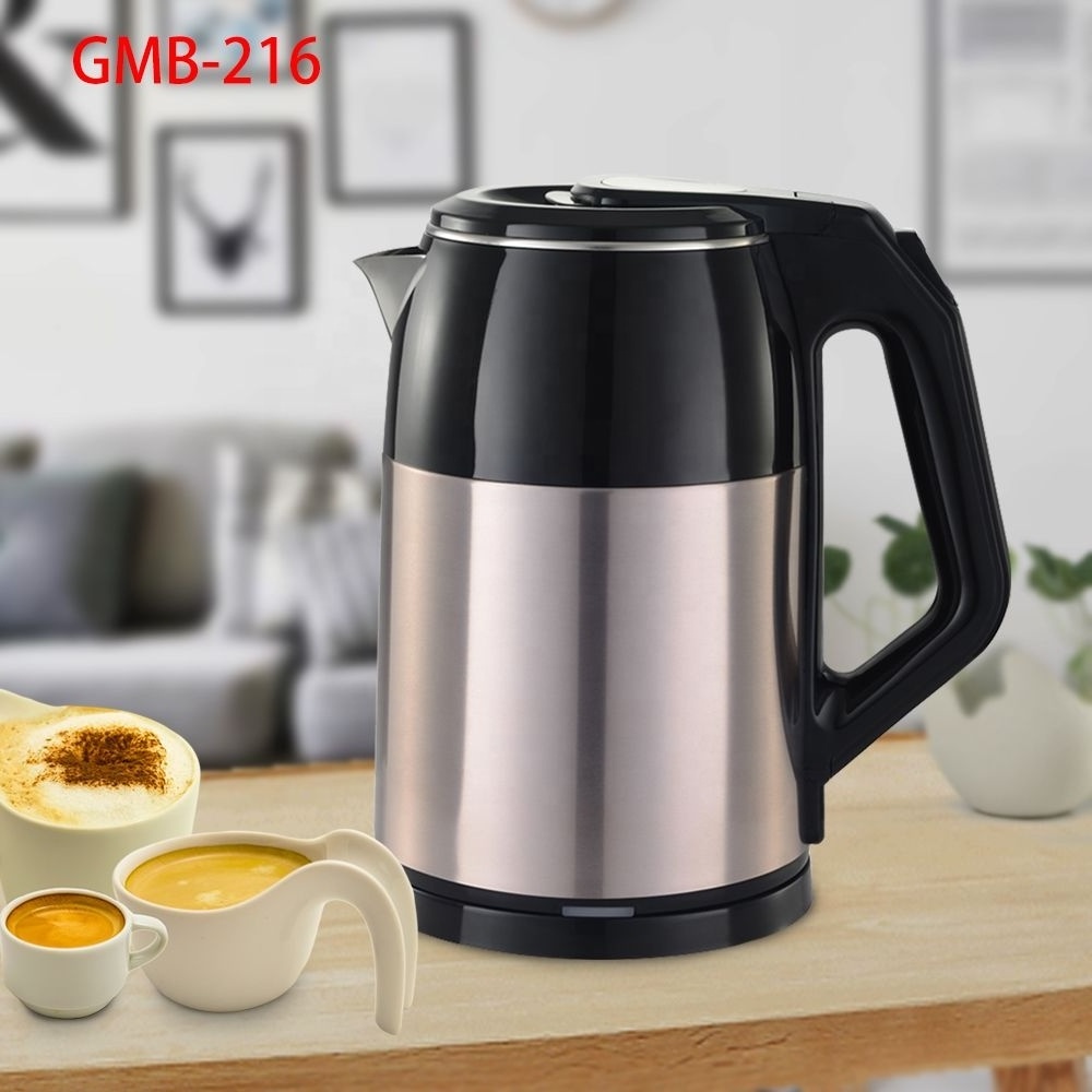 High Quality 1.8  Liter Stainless Steel Electric Kettle Double Wall Milk Boiler Water Kettle Electric