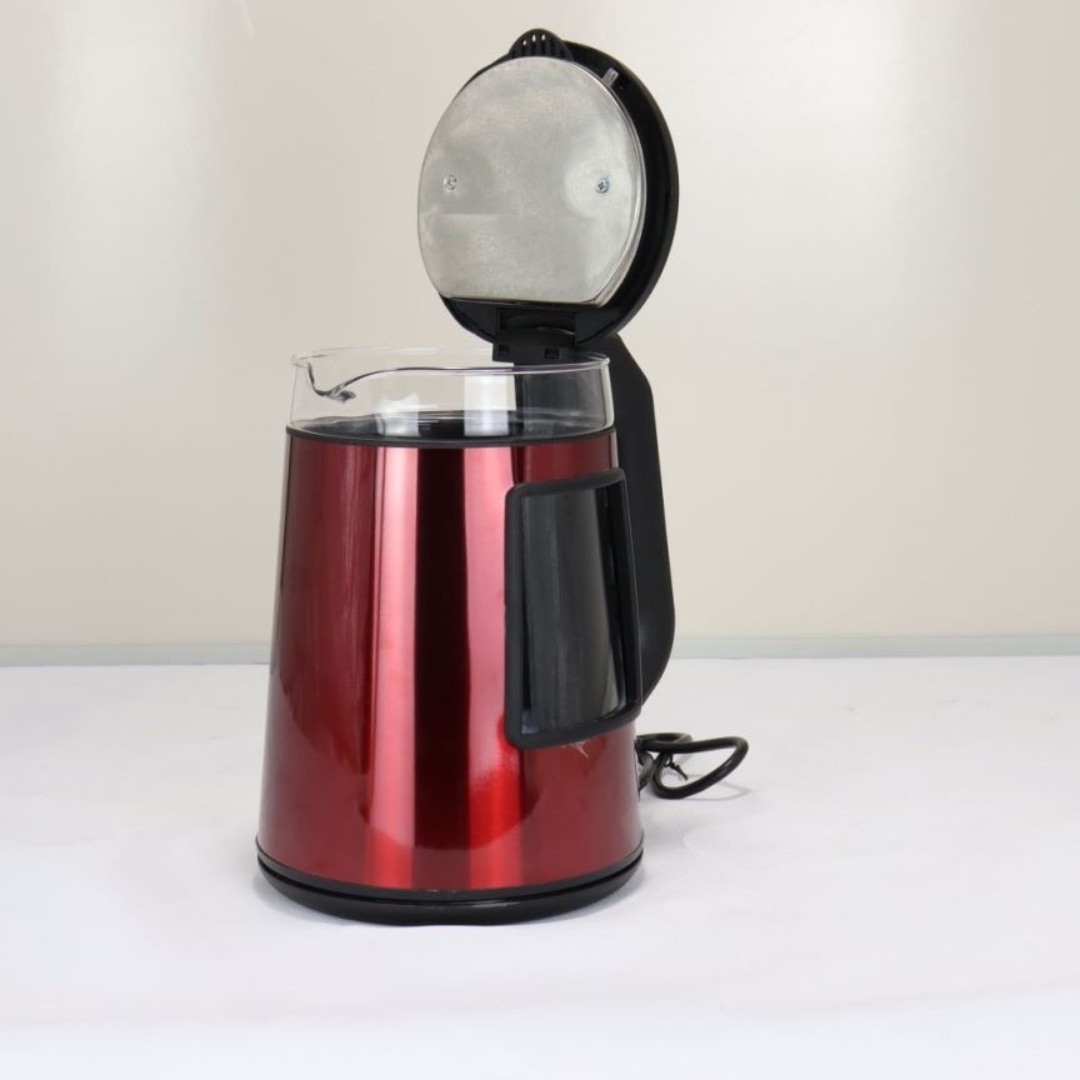 1500W  2.0L electric glass kettle Handle with touch screen and display water Kettle cute glass tea kettle