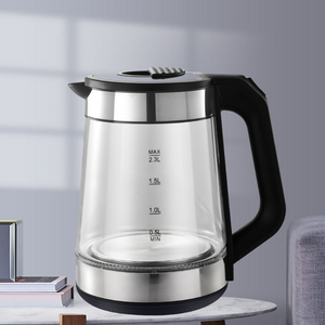 2.0L LED color changing electric glass kettle boiler with 360 Degree Rotational Base For Household GMC-320 OEM approve