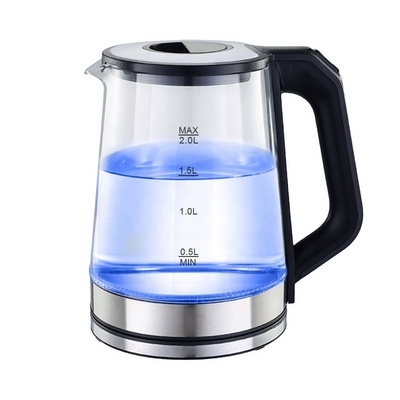 New Arrival 2024 2.0L Kettles Glass Electric Kitchen Glass Tea Electric Kettle With LED Light